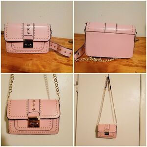 NWOT Pink Golden Chain Accent Purse